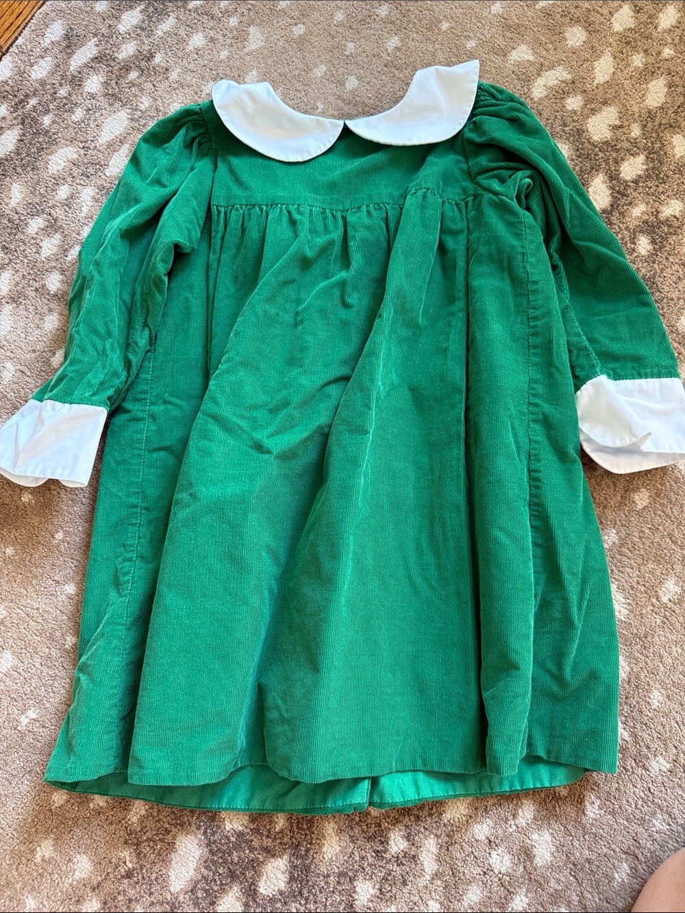 The Beaufort Bonnet Company Green Dress with White Peter Pan Collar